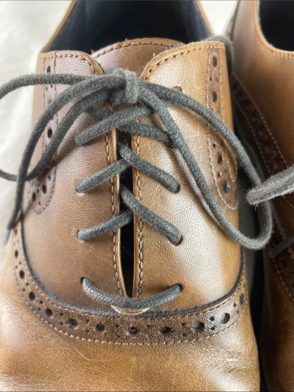 Johnston & Murphy Men's Brown Leather Wingtip Dress Shoes Size 8
